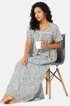 Naiduhall Cotton Full Length Nightdress - Sky Blue — thumbnail 6